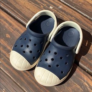 Toddler CROCS- size 9 - navy and white